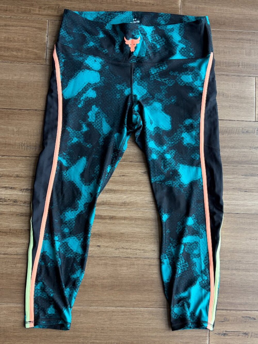 Under Armour Green/Black Snakeskin Print Compression Leggings XL